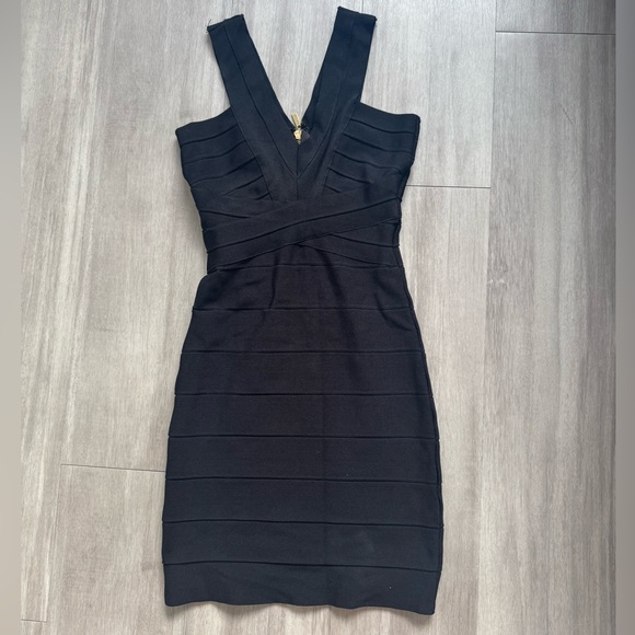 Black Bebe bodycon bandage dress y2k - Picture 1 of 6